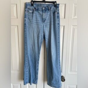 American Eagle Outfitters Light Blue Strigid Leg Long Jeans